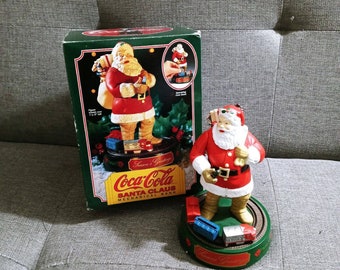 Ertl Coca-Cola Santa Claus Mechanical Coin Bank Train Coke Christmas Vtg 1993