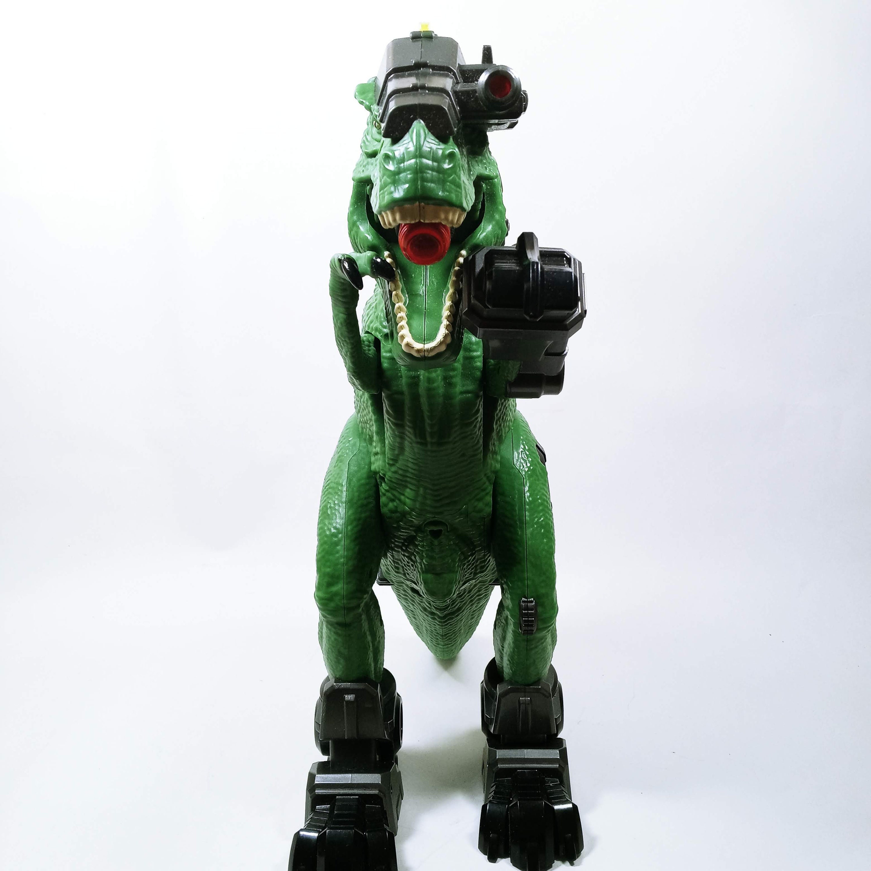 Vtg Robo Dino Tyranno Bot GUN laser original Tek Toys chrome