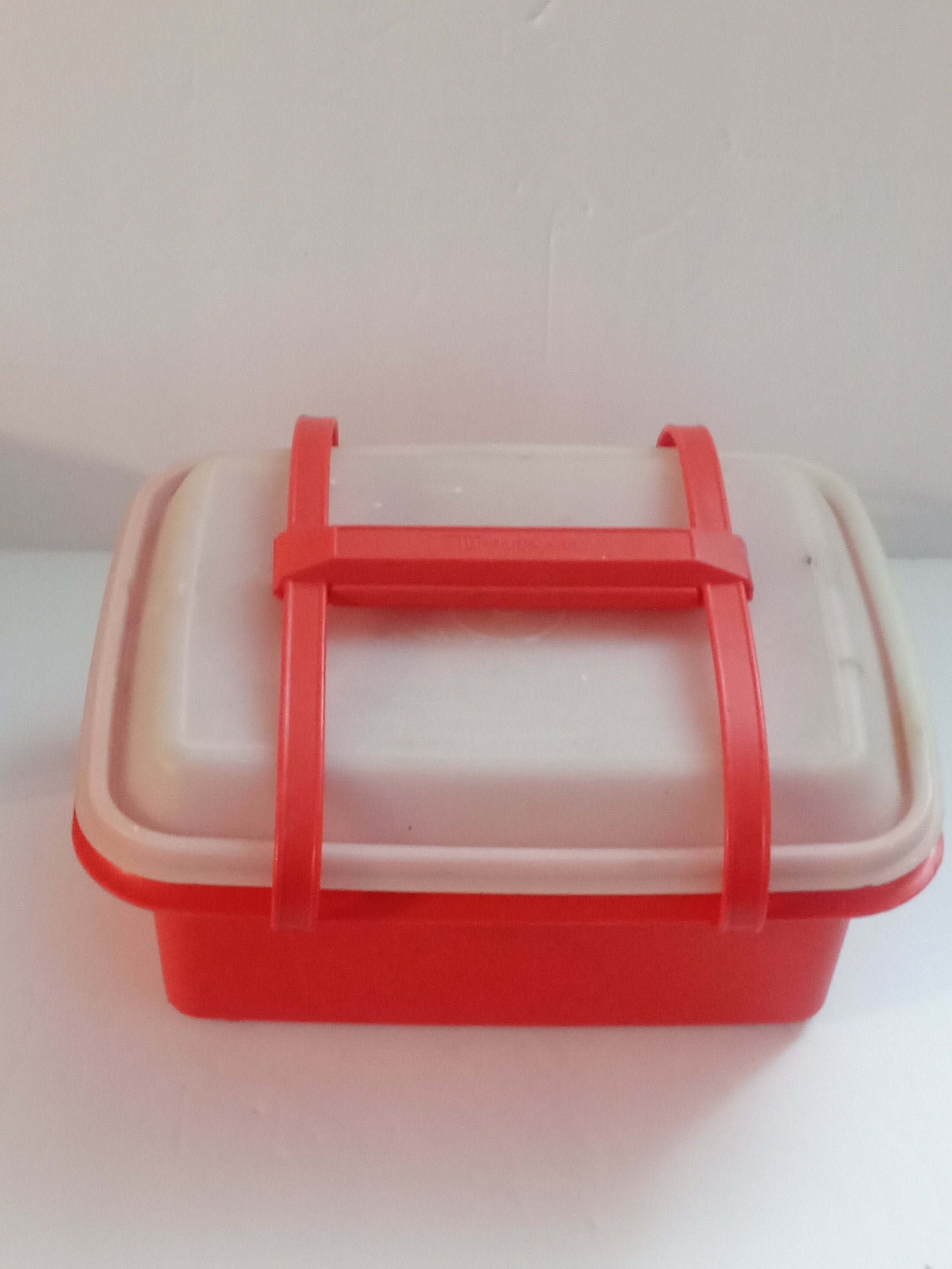 Vintage Tupperware Pak N Llevar Lonchera 1254 Caja roja de | Etsy España
