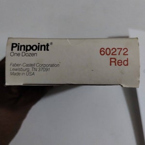 Vtg FABER-CASTELL "PINPOINT" Pen Red 12 Pens #60272 image 2