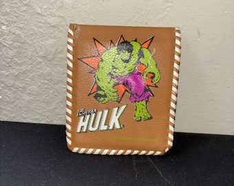 Vtg Marvel Comics The Incredible Hulk Bi-fold Billfold Plastic Wallet  1978
