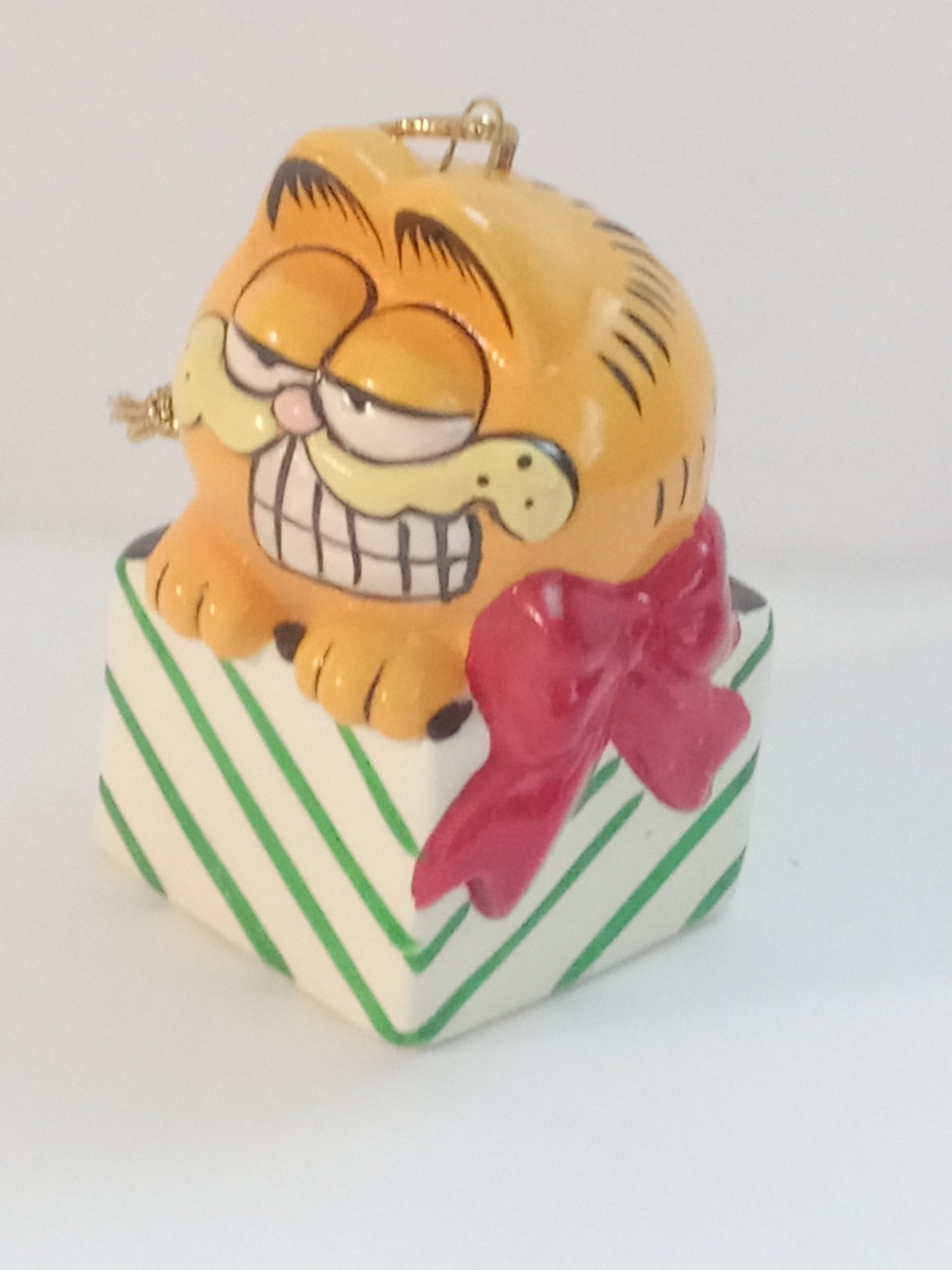 Vintage Garfield Christmas Ornament in Gift Box Enesco Ceramic Etsy