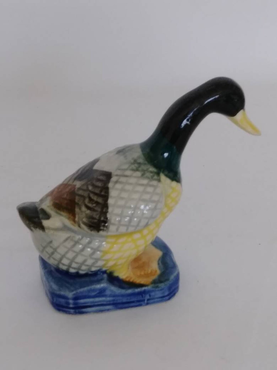 Vintage Duck Figurine Occupied Japan Colorful Ceramic 4b Etsy