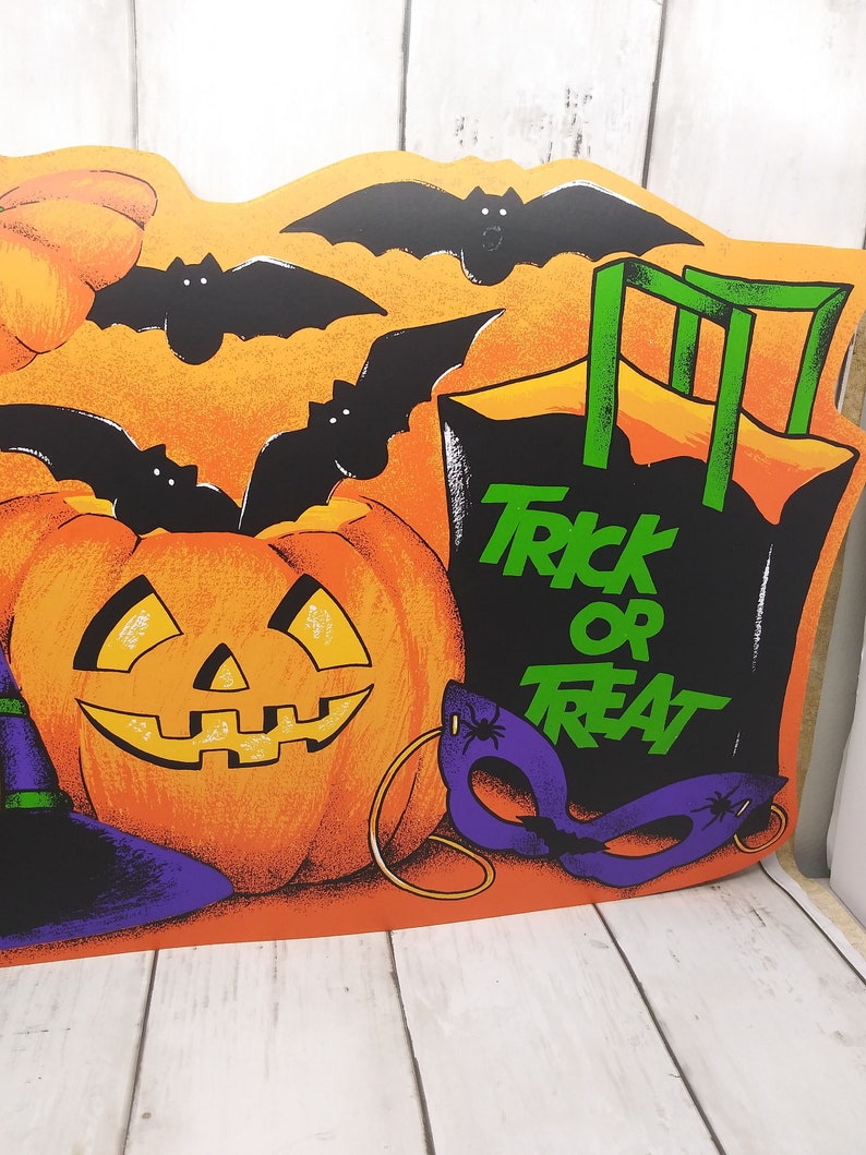 Vintage Vinyl Halloween Placemats Set of 2 Colorful Trick or Etsy