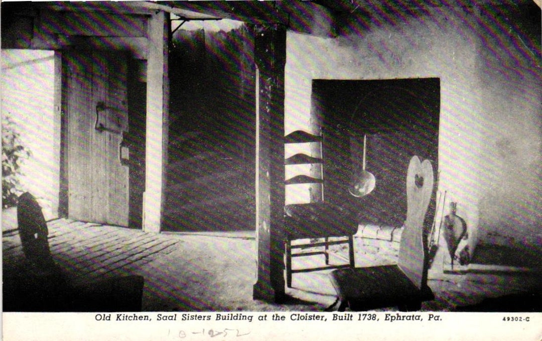 Antique Old Kitchen, Saal Sisters Building at the Cloister, Ephrata ...