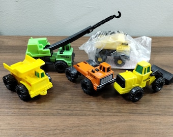 Tonka Construction Trucks Set of 4 Die Cast Plastic & Metal Vehicles (mt1)