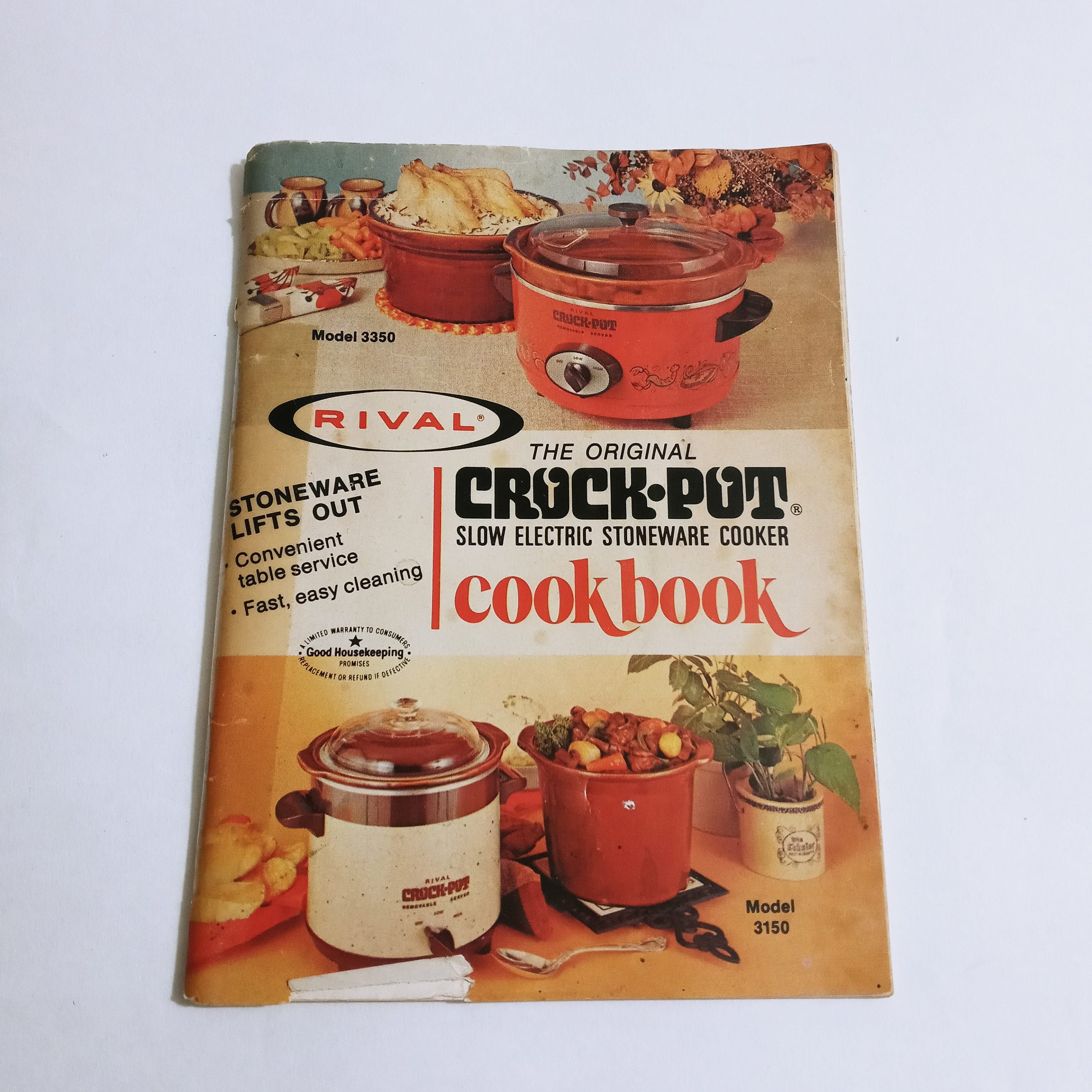 Working, Vintage Rival Slow Cooker Crock Pot With Herb Design, Stoneware  3.5 Qt 3150 Removable Crock With Original Plastic Lid -  Sweden