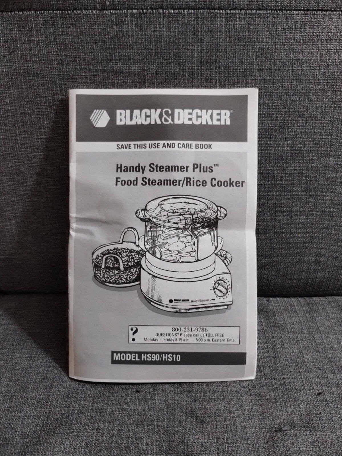 Black  Decker Handy Steamer Plus HS 90 Food Steamer/rice Etsy