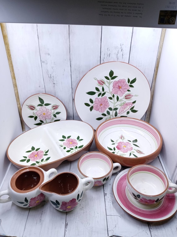 Vintage Wild Rose by Stangl Pottery Dinnerware Mid Cent Modern