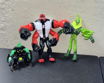 Ben Ten Lot of 3 Assorted Action Figures Four Arms
