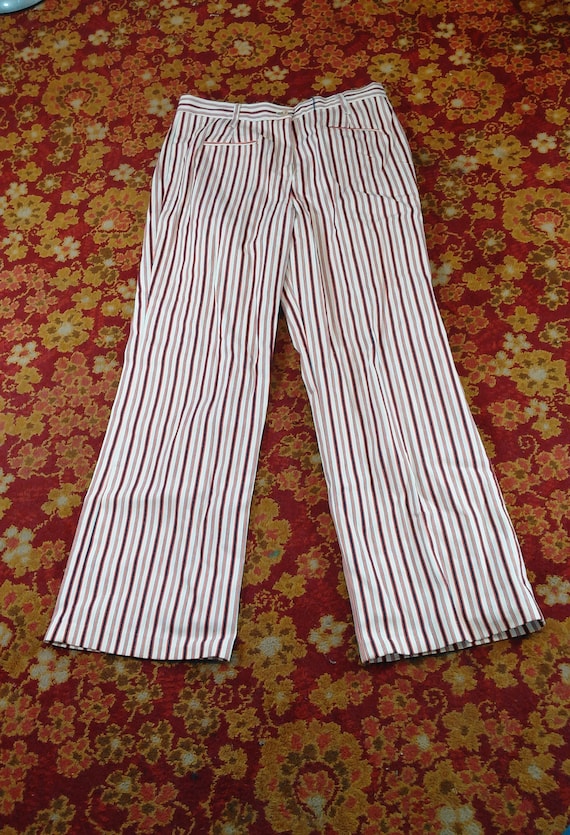 striped red pants