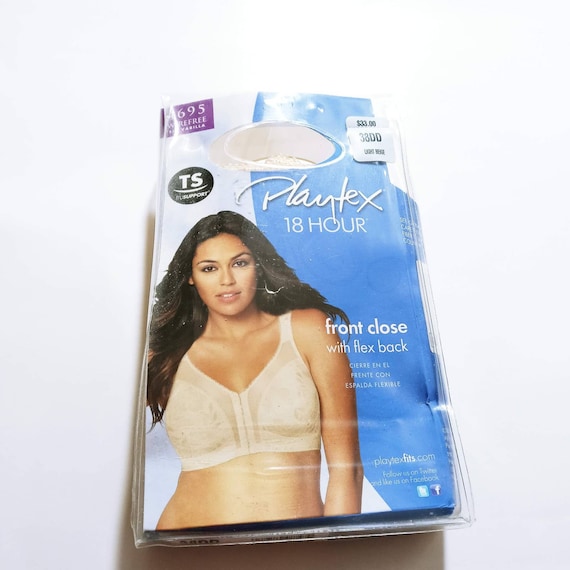 Playtex 18 Hour 38DD Bra Front Close W/ Flex Back 4695 Wirefree vc4 