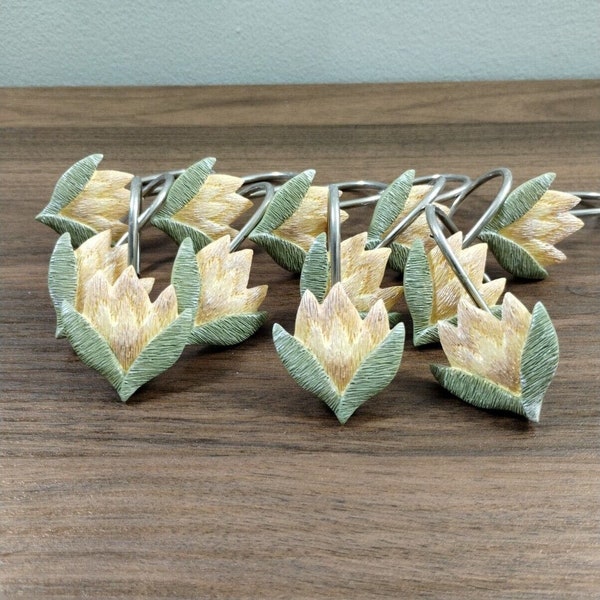 Yellow Shower Curtain Hooks Etsy