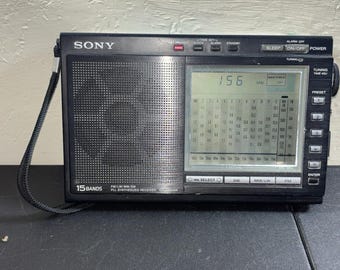 Vtg Sony ICF 7600DA 15 bands receiver radio Works