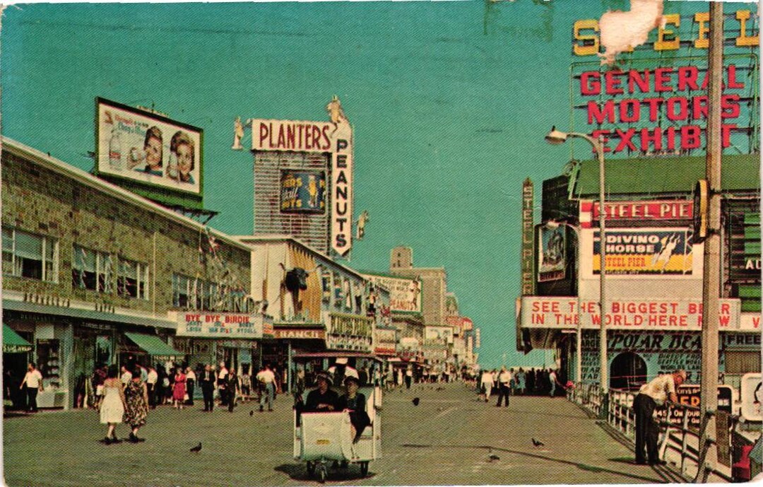 View Down Steel Pier Atlantic City NJ Planters Peanuts Etsy