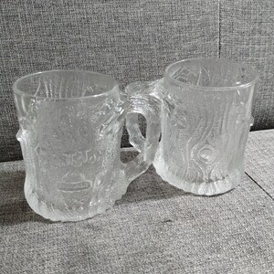 Vtg Picapiedra RocDonalds McDonalds Tazas de Vidrio Conjunto de 2 (su1b)
