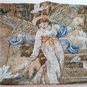 Angels and Doves Cloth Placemats Set of 4 Christmas Holiday Table Decoration (shelf)