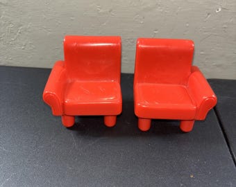 Fisher Price My First Dollhouse Red Couch Sofa Chairs Replacement Living Room