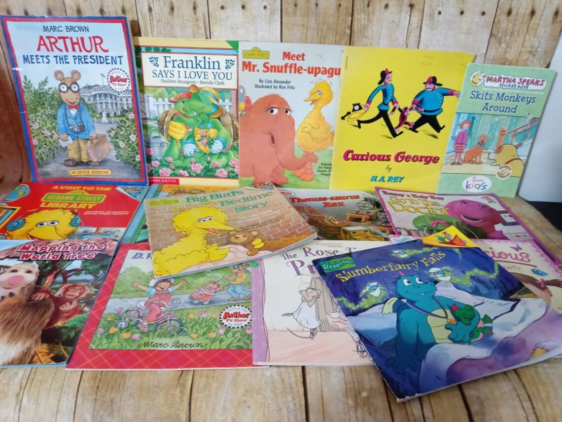 Vintage Story Books From PBS TV Shows Set of 14 Sesame Street | Etsy