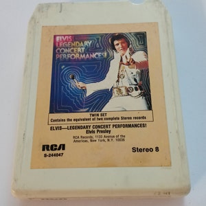 Elvis Legendary Concert Performances Cassete estéreo RCA de 8 pistas (ebC)