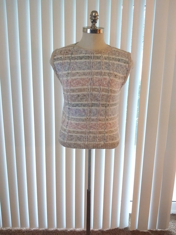 Vintage Wool Blend Sweater Vest 80s Astor One Size