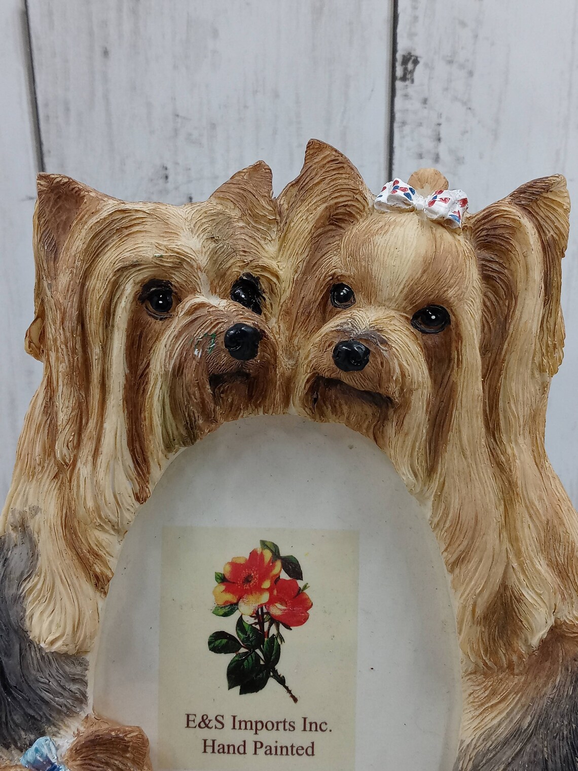 Yorkshire Terrier Picture Frame 3 Adorable Yorkies 2 with Bows Etsy