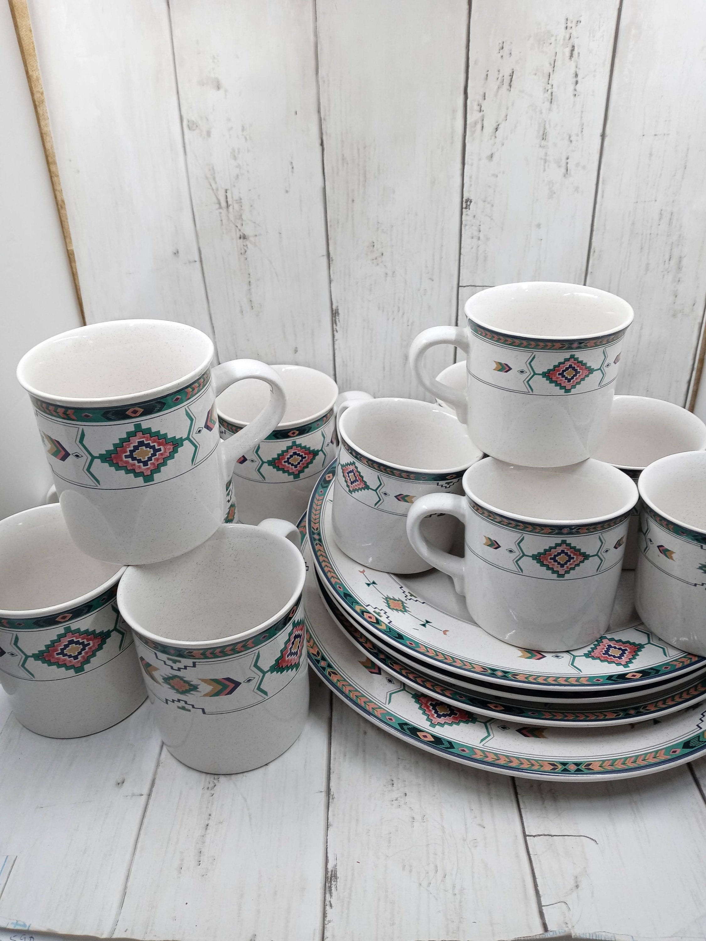Aztec Dinnerware Set - Etsy Aztec Dinnerware Set - Etsy
