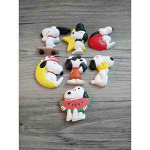 Vintage Snoopy Ceramic Ornaments Hand Painted (4e)