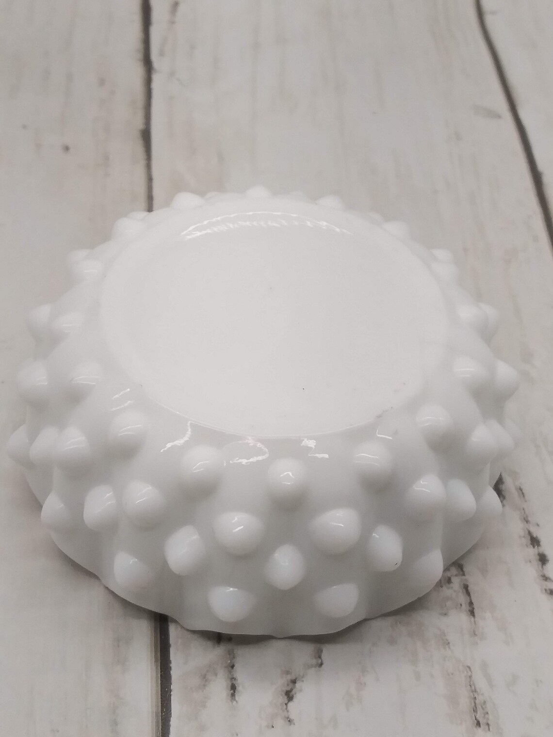 Hobnail Milk Glass Ashtrays Set of 3 White Round Ash Trays Etsy