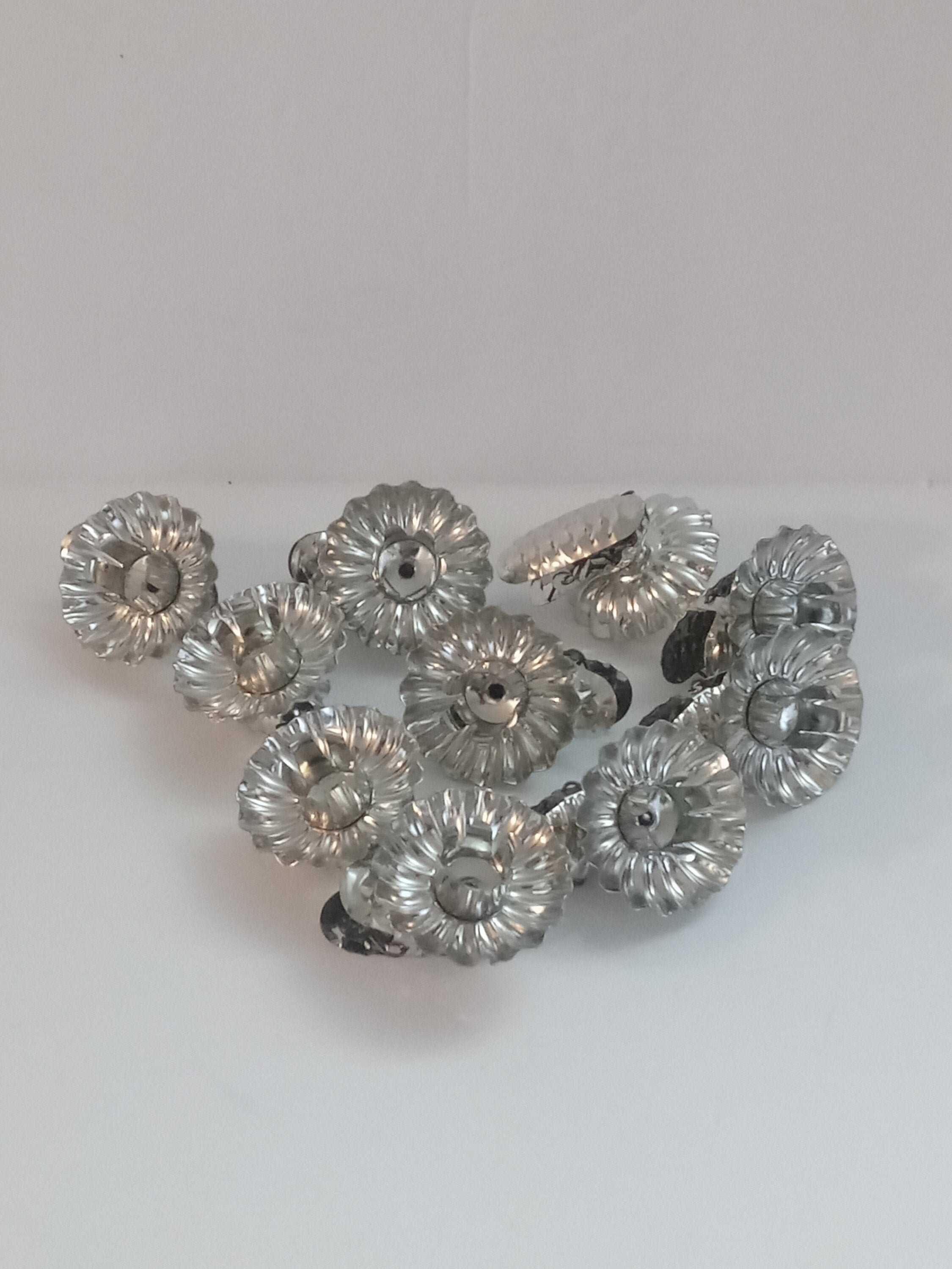 Vintage Christmas Tree Candle Clips 10 Ornament Silver Metal Etsy