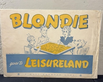 1940 Blondie Goes to Leisureland Westinghouse Playset Comic Game Vtg