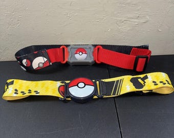 2 Pokemon Clip An Go Belts Picachu Pokeball