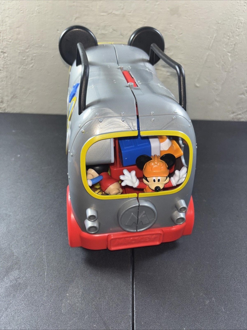 Mickey Mouse Clubhouse Playset Lot Firetruck RV Camper Farm Truck Jeep & Figures image 13