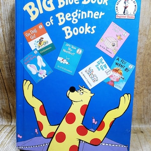 Vintage The Big Blue Buch der AnfängerBücher Dr Seuss 6 Bücher in 1 Kinderbuch (bb2)