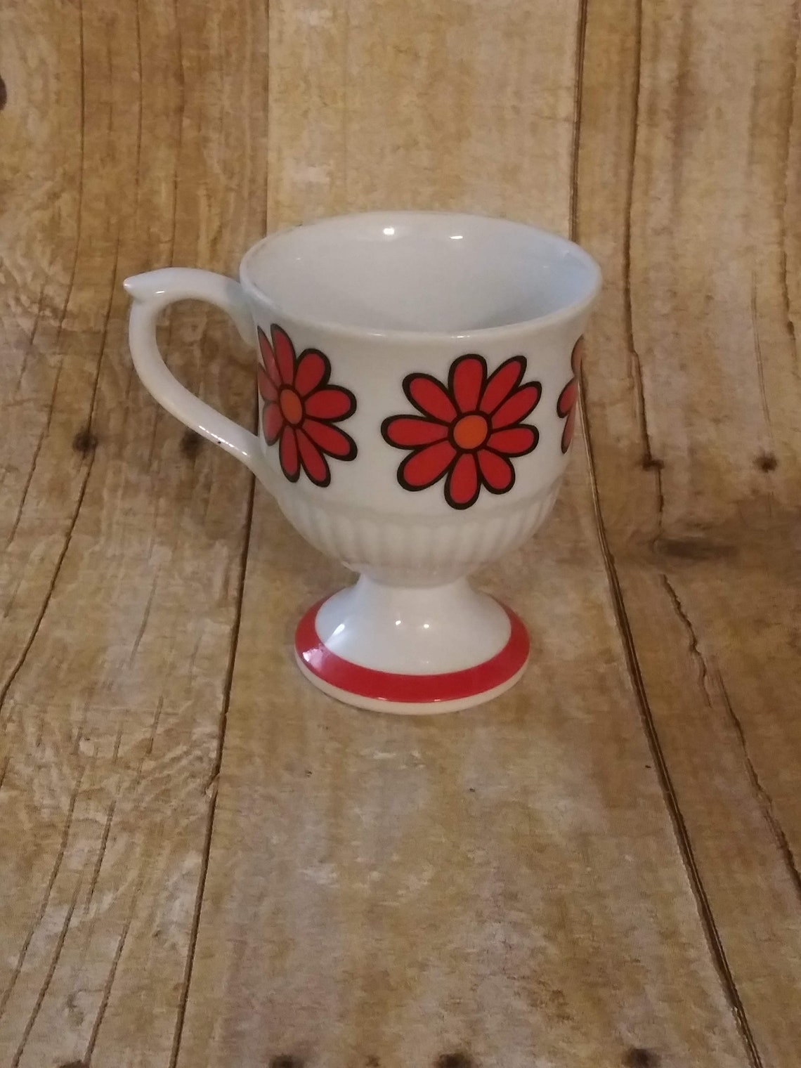 Orange Daisy Japan Tea Cup Vintage Fun & Funky Coffee Mug Etsy
