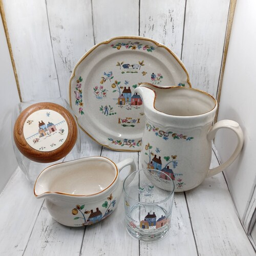 Vintage Heartland by International Dinnerware Farm Scene Farmer