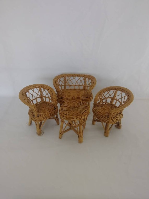 wicker barbie furniture