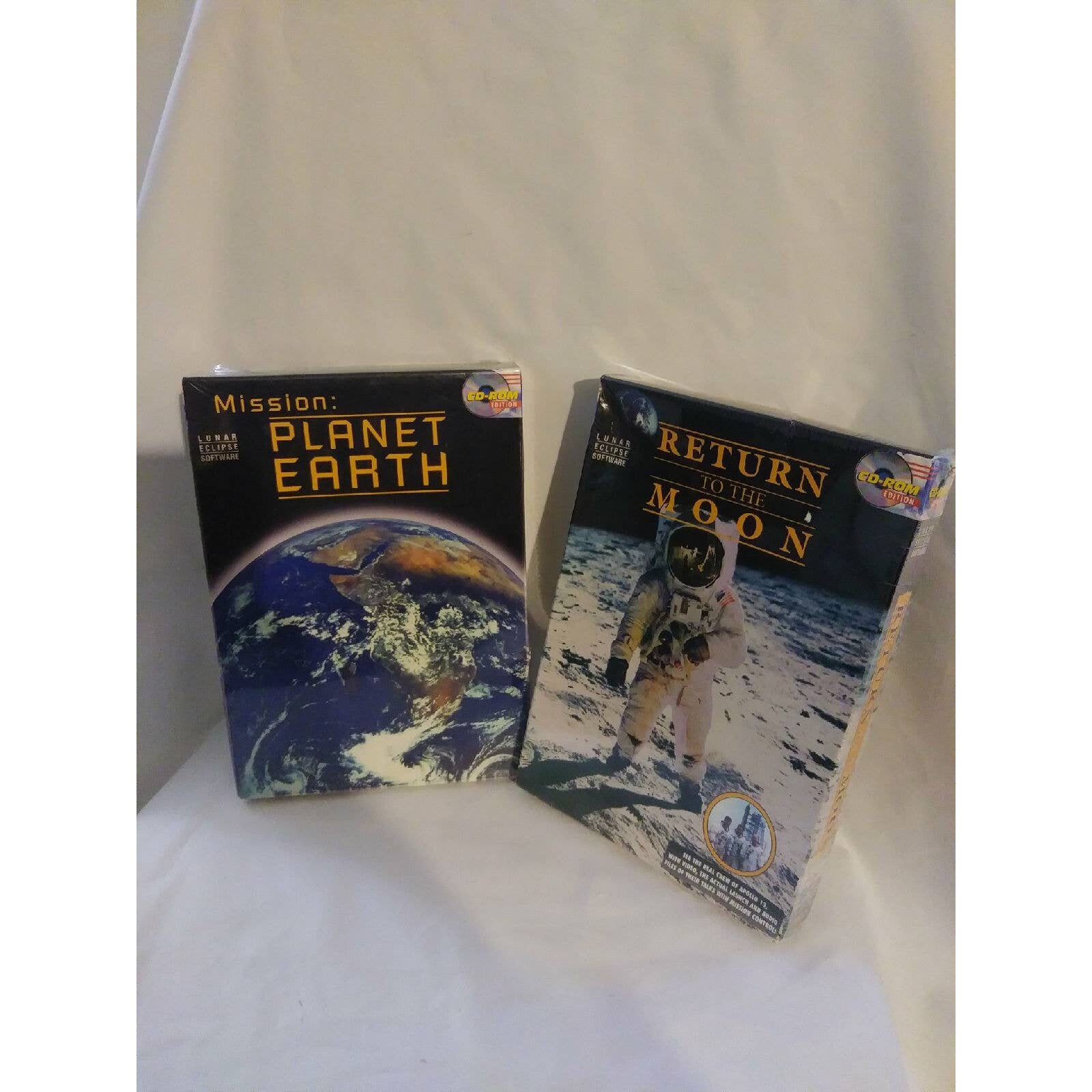 Vintage Software Lunar Eclipse & Return Moon Earth Computer Games