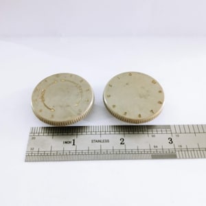Vintage Gray Radio Knobs Ham Tube Audio w/ Numbers Plastic #54