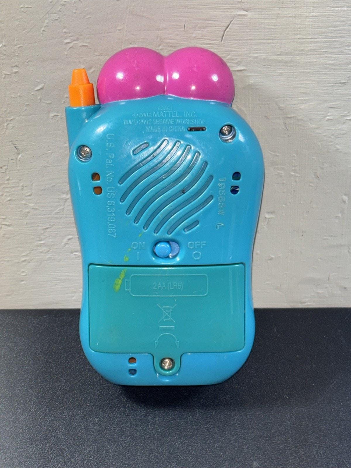 Phone Puppet Sesame Street Elmo Flip Phone Toy Toddler 18 M+ Talks Mattel 2002 WORKS ...
