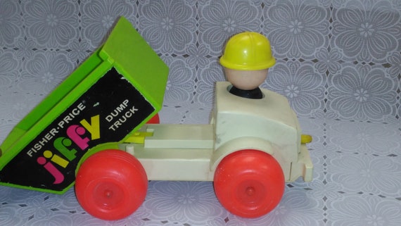 Vintage Fisher Price Jiffy Dump Truck 156 Made in USA 1970 3