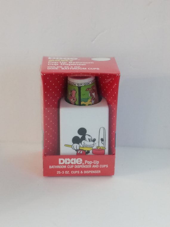 Vintage Mickey Mouse Dixie Pop-up Bathroom Cup Dispenser and - Etsy Canada