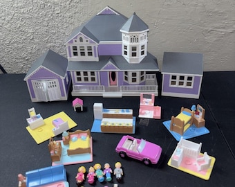 Galoob My Pretty Dollhouse House Figures Furniture Lot Playset Polly Pocket 90s