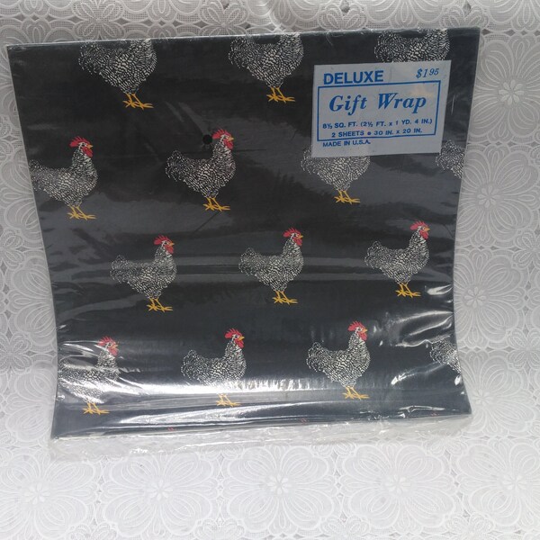 Rooster Wrapping Paper Etsy
