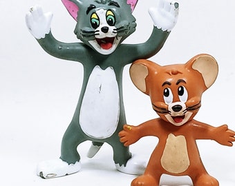 Vintage Tom & Jerry Bendable Figures TV Show Set of 2 (mt1)