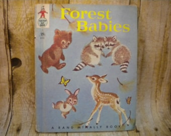 Forest Babies  A Rand McNally Tip-Top Elf Children&#39;s Hardcover Book (bb1)