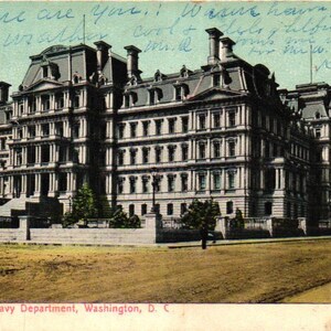 RPPC Dipartimento di Guerra e Marina dello Stato Washington DC Cartolina illustrata a colori (2@4