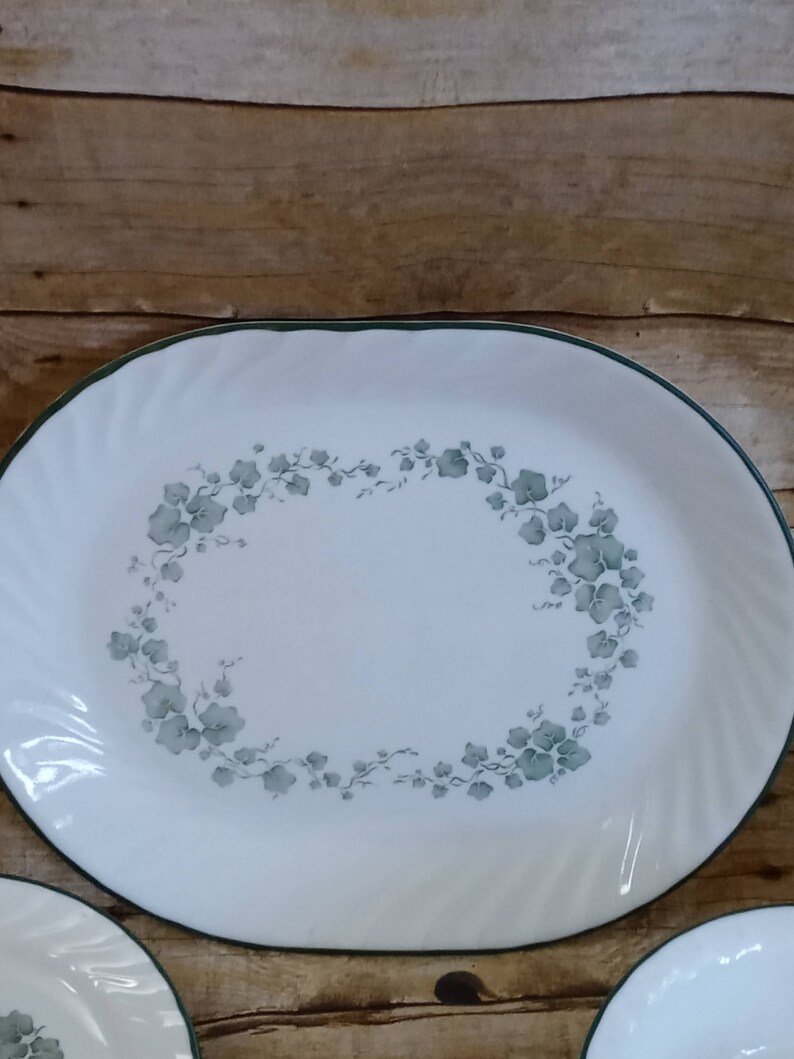 Vintage Callaway Corelle Dinnerware by Corning Green Leaves/ Etsy
