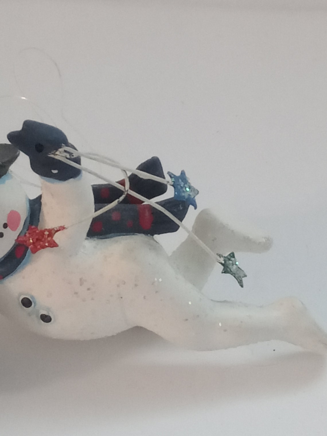 Vintage Flying Frosty The Snowman Stars Christmas Ornament Etsy