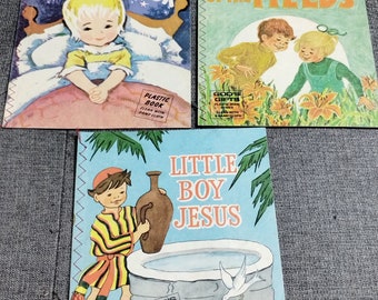 Lot de 3 livres en plastique Vtg Religieux chrétien C.R. Gibson (bb10)